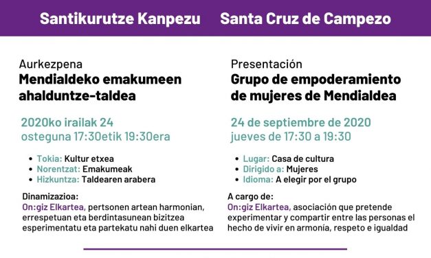 Presentación: grupo de emponderamiento de mujeres de Mendialdea