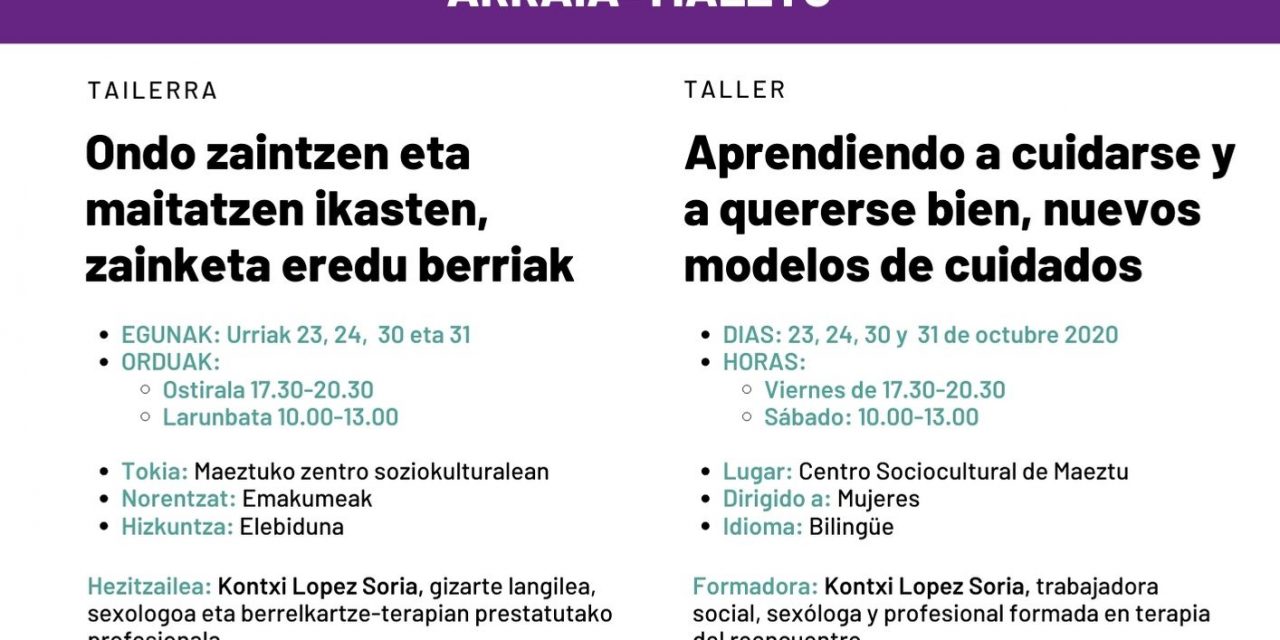 Taller: Aprendiendo a cuidarse y a quererse bien, nuevos modelos de cuidados.