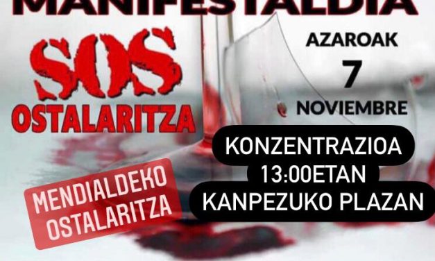 Manifestaldia SOS Ostalaritza – Manifestación SOS Hostelería