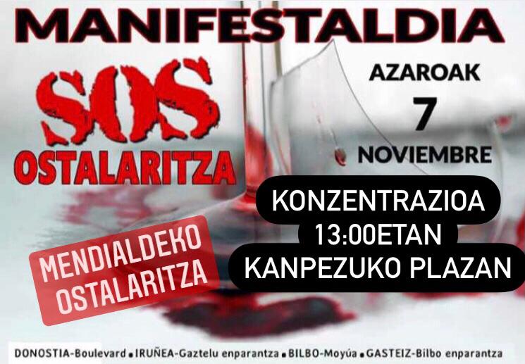 Manifestaldia SOS Ostalaritza – Manifestación SOS Hostelería