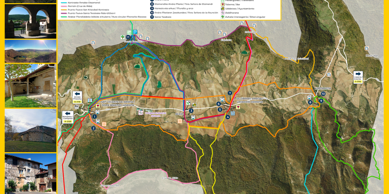 Mapa turístico del Valle de Arana
