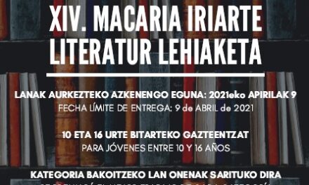 XIV Concurso Literario Macaria Iriarte Literatur Lehiaketa