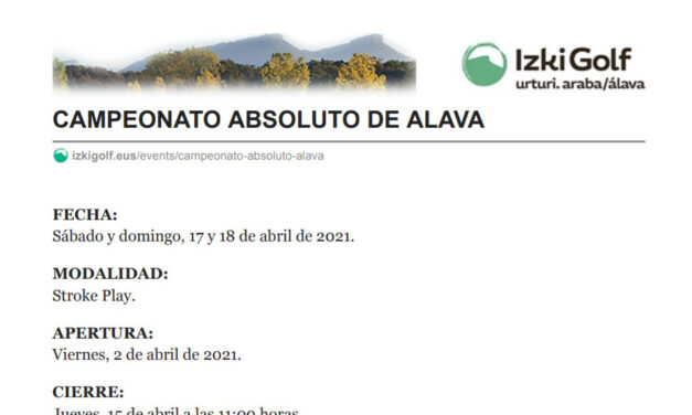 Campeonato absoluto de Álava de golf