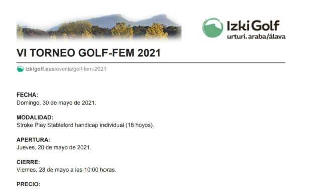 VI Torneo Golf-Fem 2021