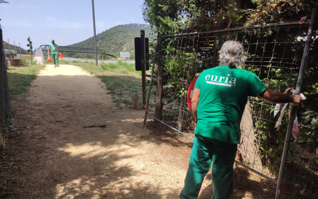 La Vía Verde del Vasco Navarro recupera en Antoñana el tramo cerrado por los desprendimientos