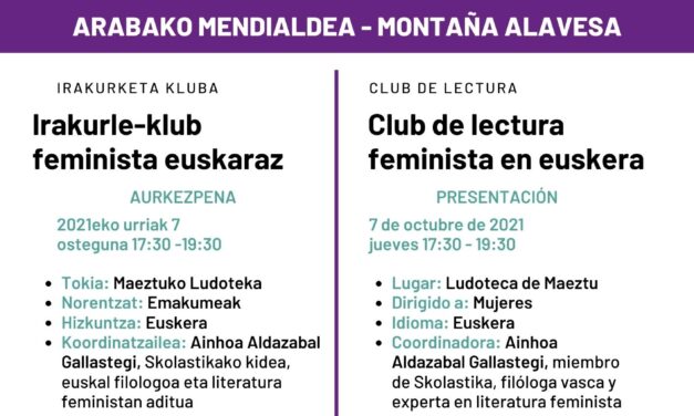 Aurkezpena: Irakurle-klub feminista euskaraz (Maeztu, urriak 7 de octubre)