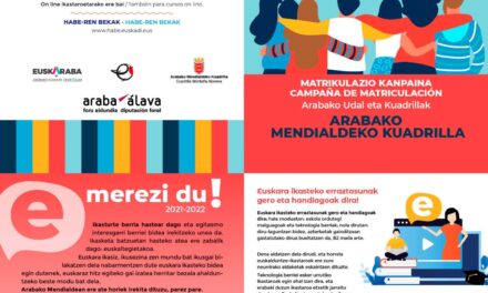 Euskara ikasteko matrikulazio kanpaina. Campaña de matriculación para aprender euskera.