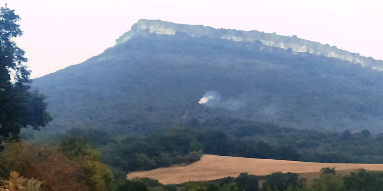 Controlado el fuego originado esta mañana por un rayo en la ladera este del monte La Muela