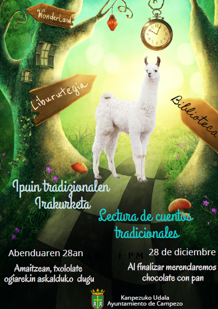 Ipuin tradizionalen irakurketa. Lectura de cuentos tradicionales.