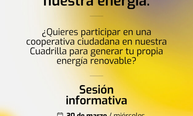 Sesión informativa: cooperativas energéticas EKIOLA (Bernedo, martxoak 30 de marzo)