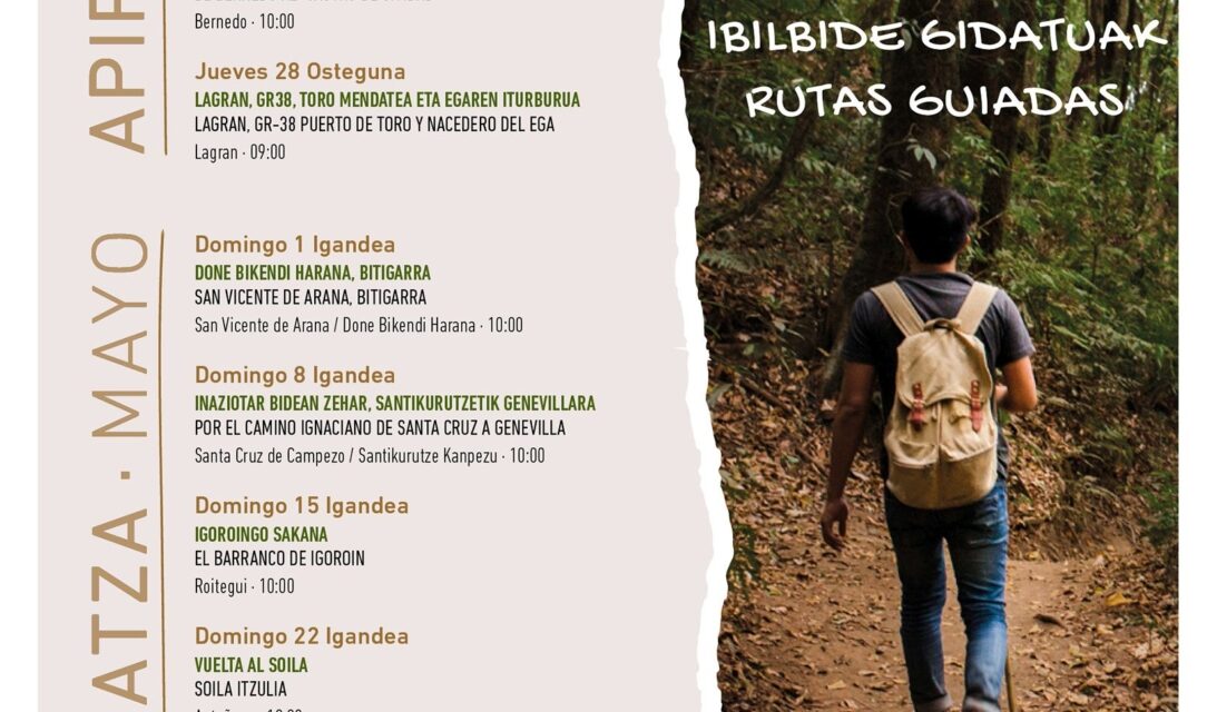Rutas guiadas – Ibilbide gidatuak.
