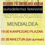 Beldurra eta kontrolaren aurrean autodefentsa feminista! A25 – 25N