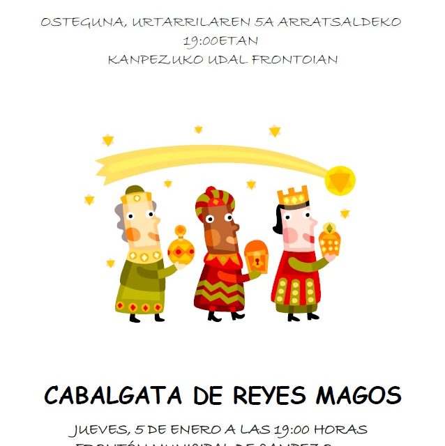 Errege Magoen Kabalkada – Cabalgata de Reyes Magos (Santa Cruz de Campezo, urtarrilak 5 de enero)