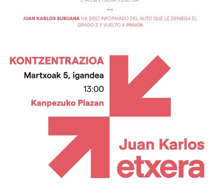Kontzentrazioa. Juan Karlos etxera (Kanpezu, martxoak 5 de marzo)