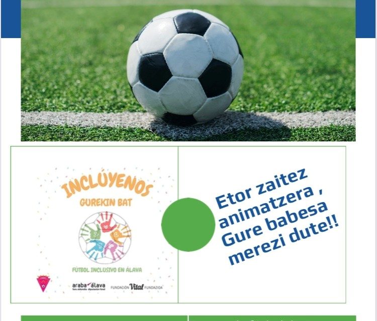 Partido de fútbol inclusivo (Kanpezuko fútbol zelaia, maiatzak 28 de mayo).