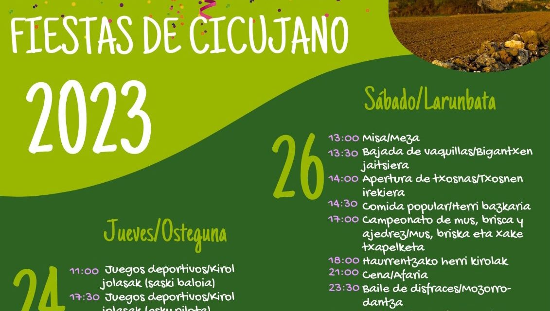 Zekuianoko Jaiak. Fiestas de Cicujano.