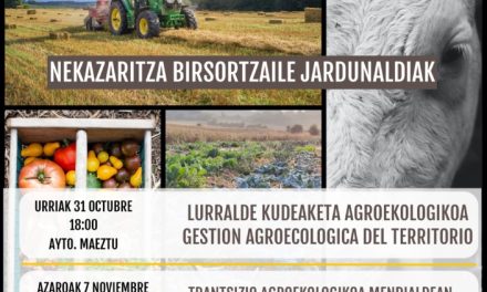 Jornada de Agricultura Regenerativa ( Bernedo, azaroak 7 de noviembre).