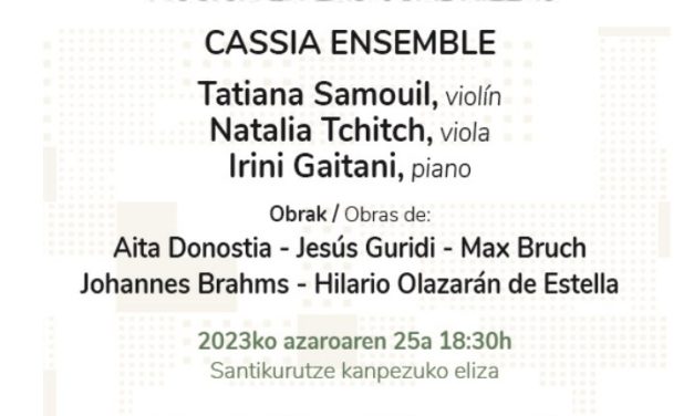 Música en las cuadrillas: Cassia Ensemble (Santa Cruz de Campezo, azaroak 25 de noviembre).