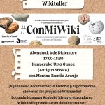 Charla y Wikitaller: #ConMiWiki (Santa Cruz de Campezo, abenduak 4 de diciembre).