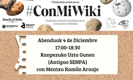 Charla y Wikitaller: #ConMiWiki (Santa Cruz de Campezo, abenduak 4 de diciembre).