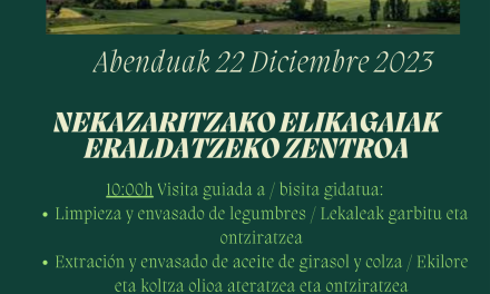 Visita al Centro de Transformación Agroalimentaria de Okiturri (abenduak 22 de diciembre).