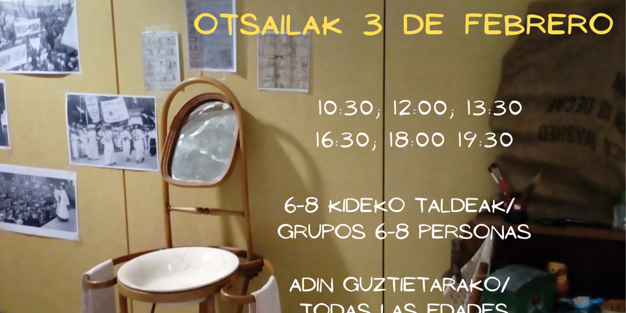 Berdintasunaren aldeko Escape Room por la igualdad (Bernedo, otsailak 3 de febrero).