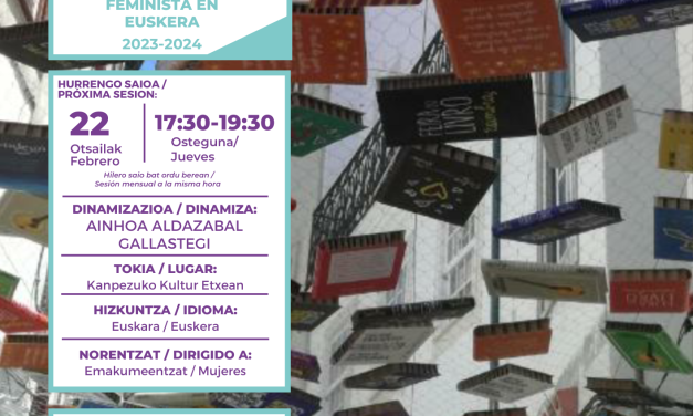 Irakurketa Klub Feminista Euskaraz (Kanpezuko Kultur Etxea, otsailak 22 de febrero)