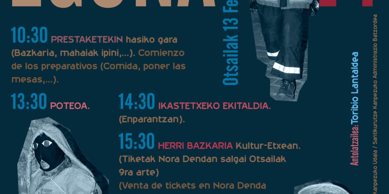 Toribio Eguna 2024 (Santikurutze Kanpezu, otsailak 13 de febrero).