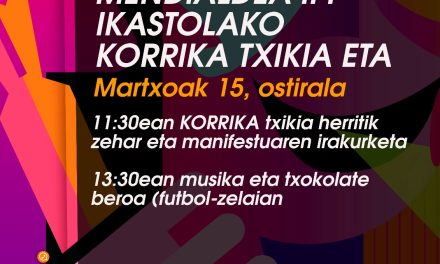 Korrika Txikia (Mendialdea IPI, martxoak 15 de marzo).