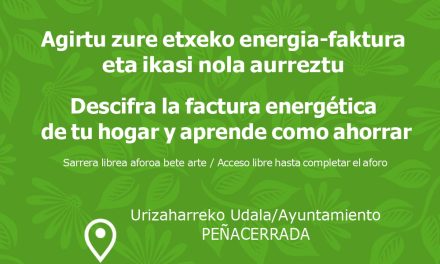Taller-Tailerra: Descifra la factura energética de tu hogar (Peñacerrada, maiatzak 31 de mayo)
