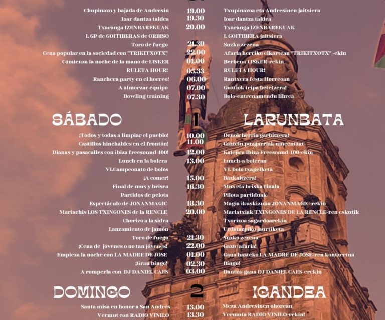 Fiestas de Orbiso – Urbisuko Jaiak