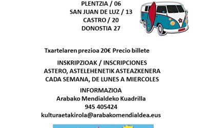 Hondartzara txangoak. Excursiones a la playa.
