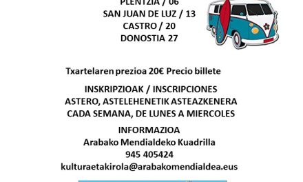 Hondartzara txangoak. Excursiones a la playa.