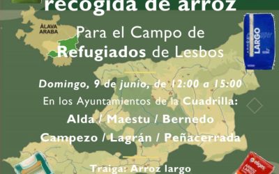 Campaña de recogida de arroz para el campo de refugiados de Lesbos