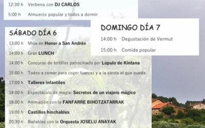 Kintanako Jaiak 2024. Fiestas de Quintana.