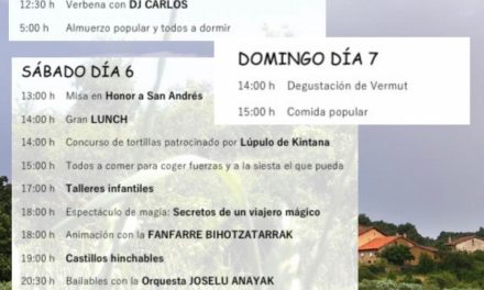 Kintanako Jaiak 2024. Fiestas de Quintana.