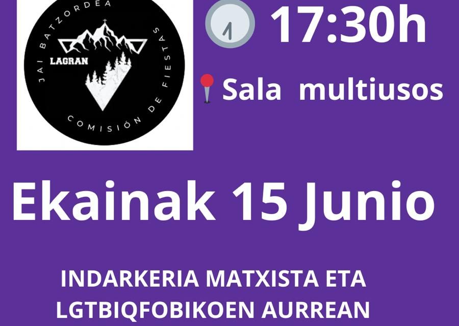Aurkezpena/Presentación: Protocolo de respuesta Institucional frente a las violencias machistas y LGTBIQfóbicas (Lagran ekainak 15 de junio).