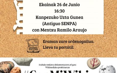 Wikitaller con Mentxu Ramilo Araujo (Santa Cruz de Campezo, ekainak 26 de junio).