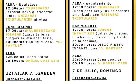 Haranako Jaiak 2024. Fiestas del Valle de Arana (Uztailak 6-7 de julio).