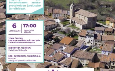 Taller sobre pautas de actuación en protocolo elaborado por la Comisión de Fiestas (Lagran, uztailak 6 de julio).
