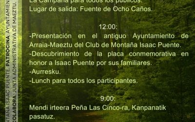 Aurkezpena-Presentación: Isaac Puente Mendi Kluba ( Maeztu, irailak 1 de septiembre).