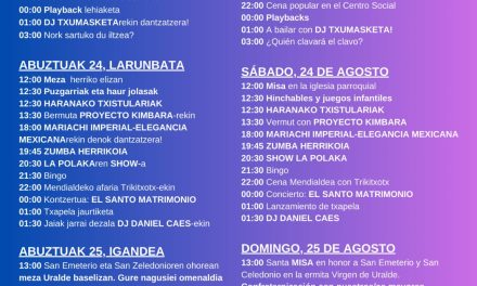 Sanvi Jaietan. Fiestas de San Vicente de Arana 2024