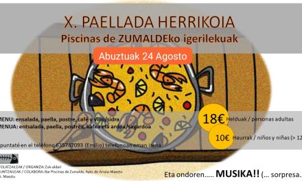 X Paellada Herrikoia (Zumalde, abuztuak 24 de agosto).
