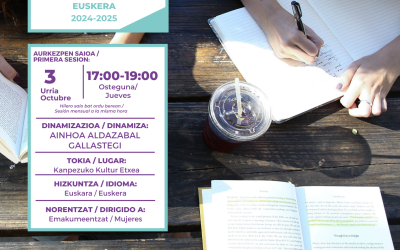 Irakurketa Klub Feminista euskaraz (Kanpezuko Kultur Etxea, urriak 3 de octubre).