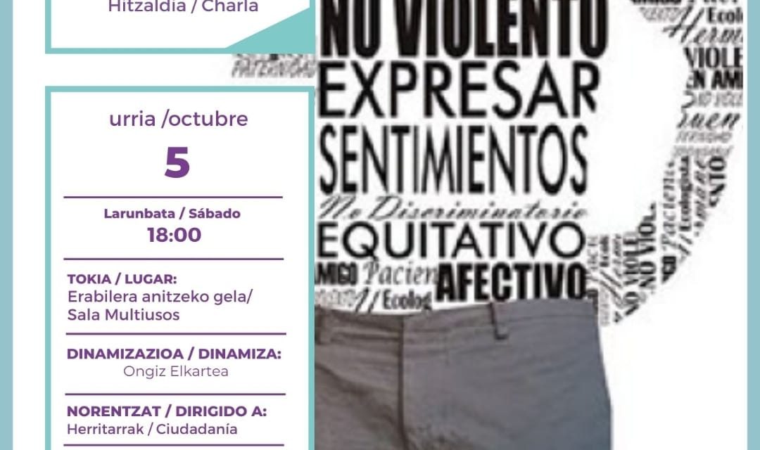 El papel de los hombres frente a la igualdad (Lagrán, urriak 5 de octubre).