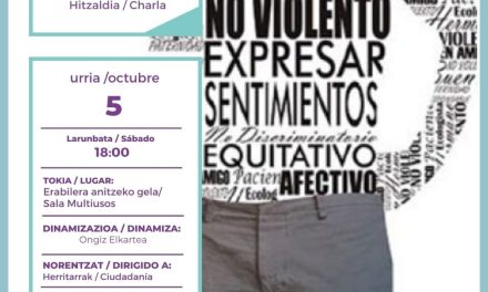 El papel de los hombres frente a la igualdad (Lagrán, urriak 5 de octubre).