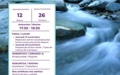 Lantegia/Taller: Inteligencia emocional y corporal (Kanpezuko Kultur Etxea, azaroak 26 de noviembre).