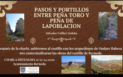 Charla: Pasos y portillos entre Peña Toro y Peña de Lapoblación (Bernedo, abenduak 21 de diciembre).