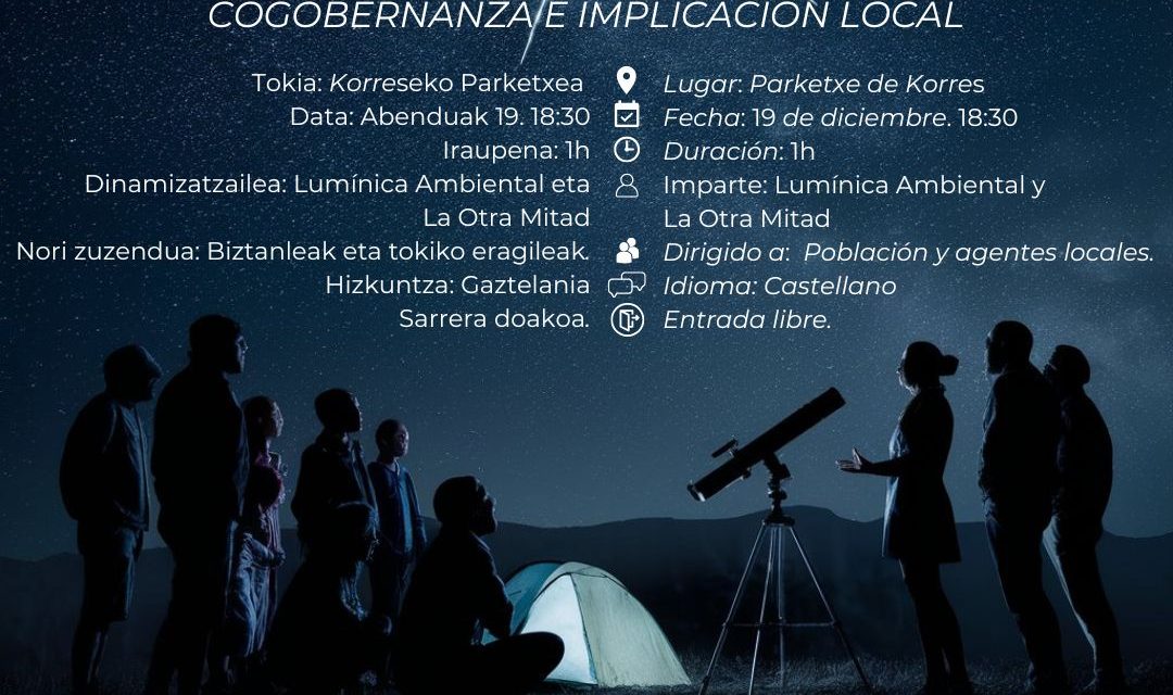 Charla- Taller sobre cielo nocturno (Korres, abenduak 19 de diciembre).