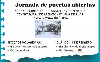 Jornada de puertas abiertas (CRAD Alda, otsailak 7 de febrero).